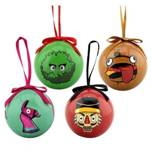 Epic Games Fortnite Holiday Christmas Ornaments Set of 4 Collection No. 1